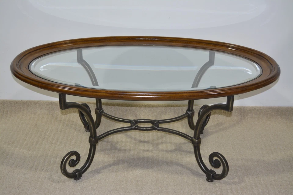 Ethan Allen Collector's Classics Oval Coffee Table Tuscany #13-8130 171 Padova A - Image 2 of 4