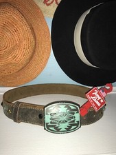 NEW Woman’s Tony Lama Brown Leather Studded Belt Size Small Made In USA