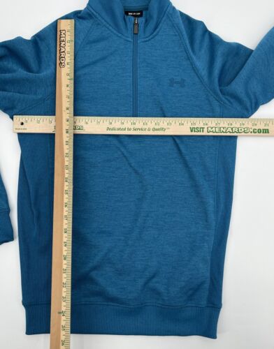 Under Armour 1/4 Zip Shirt Size Small Men's Blue Turquoise Sweater Pullover S - Picture 7 of 12