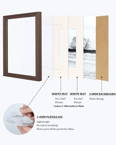 Stylish Matted and Un-Matted Picture Frame Set - Perfect for Home & Gifting - Picture 9 of 10