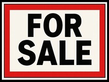For Sale Metal wall sign carboot market car for sale home 20x15cm
