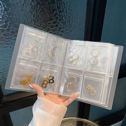 Album Transparent Bag Jewelry Storage Book Portable 84/160 Grid Travel Organizer - Afbeelding 1 van 17