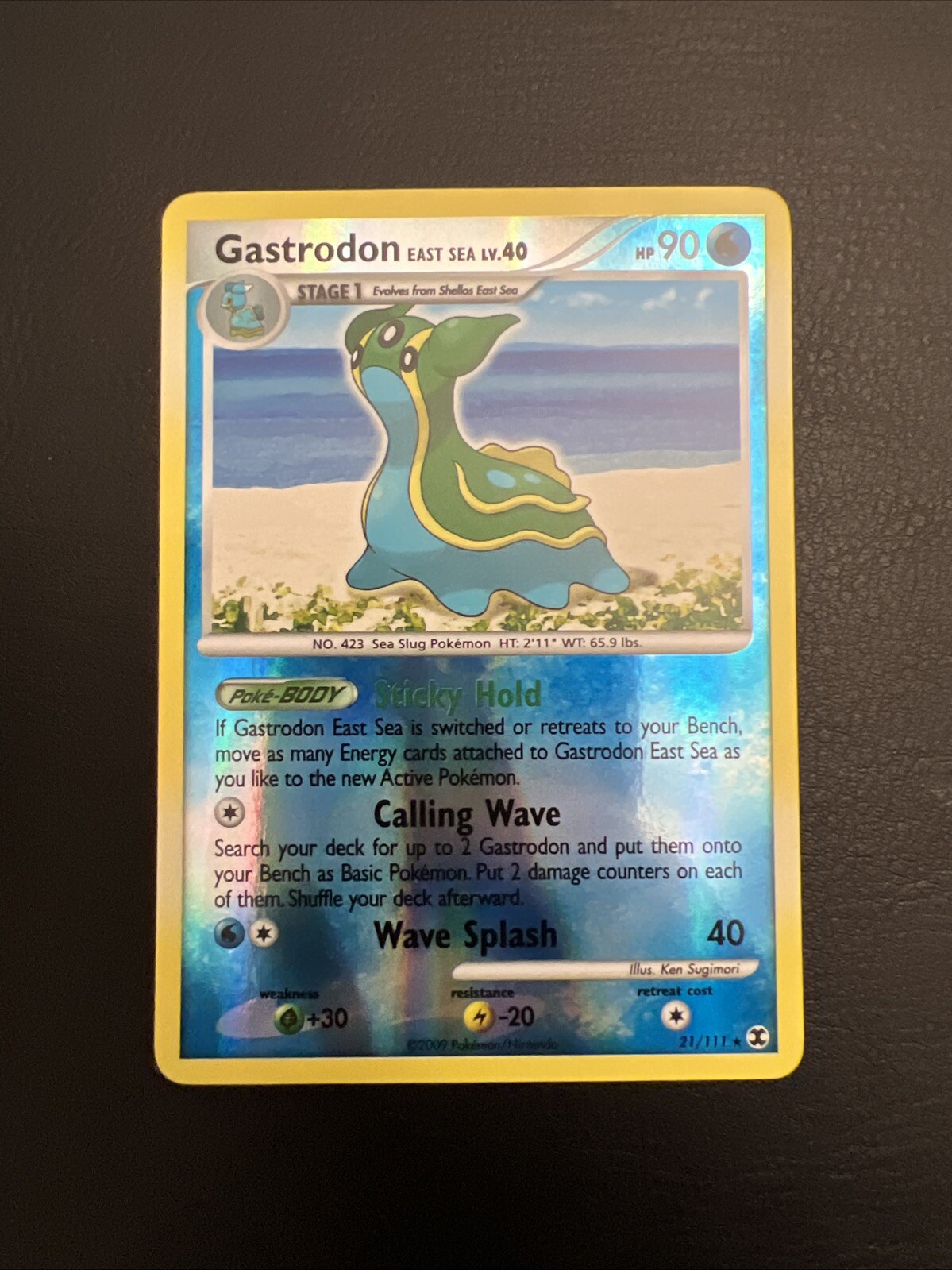 Gastrodon East Sea 21 Rising Rivals Rare Pokemon Card Reverse HOLO