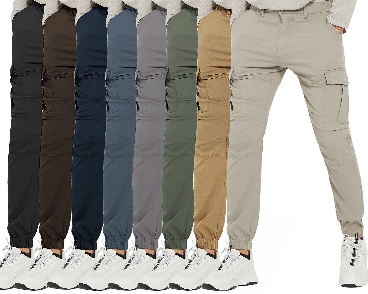 Men's Cargo Trousers Stretch Waterproof Combat Hiking Jogger Workwear Full Pants
Opens in a new wind