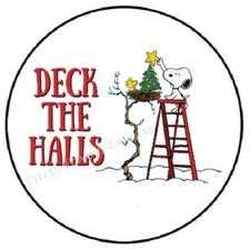 DECK THE HALLS CHRISTMAS ENVELOPE SEALS LABELS STICKERS PARTY FAVORS
