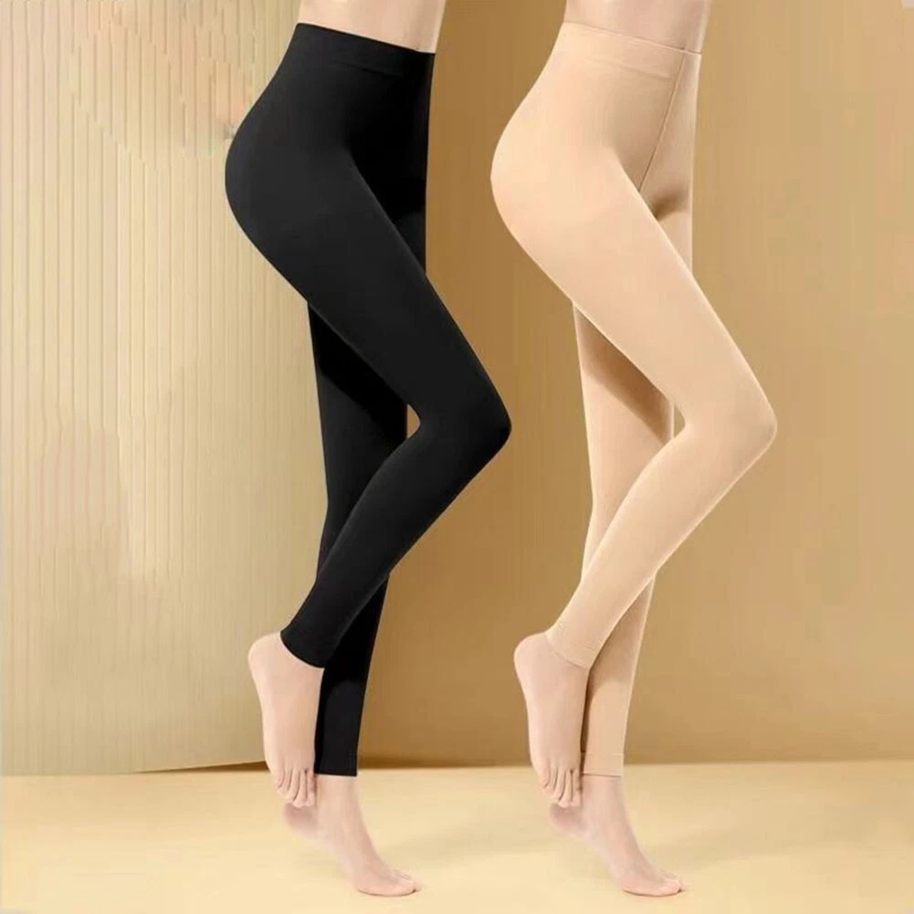 1pc Winter Thick And Warm See-through Skin Colored Bottoming Pants | SHEIN