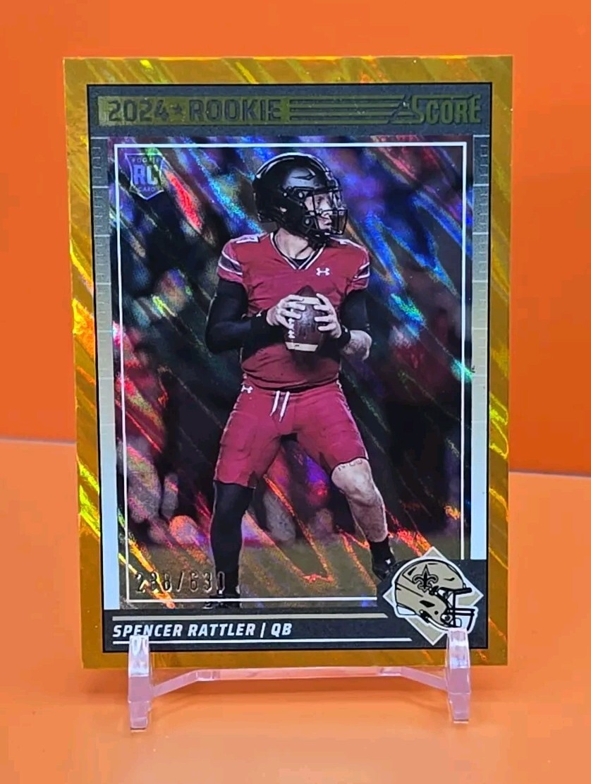 ⚫️⚜️⚫️ 2024 SCORE SPENCER RATTLER #345 LAVA PARALLEL 288/630 SAINTS ⚫️⚜️⚫️