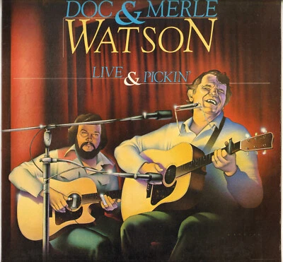 DOC & MERLE WATSON "LIVE & PICKIN'" COUNTRY BLUES LP 1979 UNITED ARTISTS - Photo 1/3