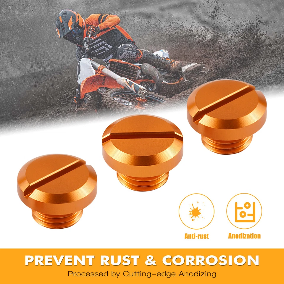 2x Regular + 1x Reverse Mirror Hole Plugs For KTM DUKE 125 200 250 390 690 790 Foto 3 de 4