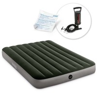 5903890606770 Materac Dmuchany 191X137X25 Cm Z Pompką TłOkową Intex 664108 Intex