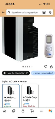 #ad Whynter ARC 14SH 14000 BTU Portable Air Conditioner 115V White EER 7.8 $354.00
