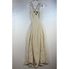 NWT American Eagle Cream Eyelet Cut-Out Maxi Dress Open Back Boho 8620106 size S