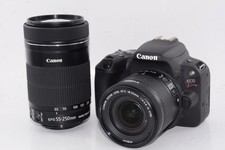  N.MINT/744shots Canon EOS Kiss X9 Black double Lens Kit From JAPAN u11035