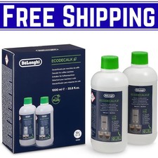 DeLonghi EcoDecalk 500ml Descaler Pack of 2 Genuine Coffee Machine Descaler