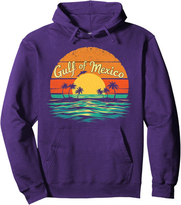 Gulf of Mexico Beach Palms Summer Vacation Unisex Hooded Sweatshirt