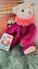 STEIFF 1987 Circus Dolly Bear Purple 1913 Replica Color Hang Tag EAN 0164/34