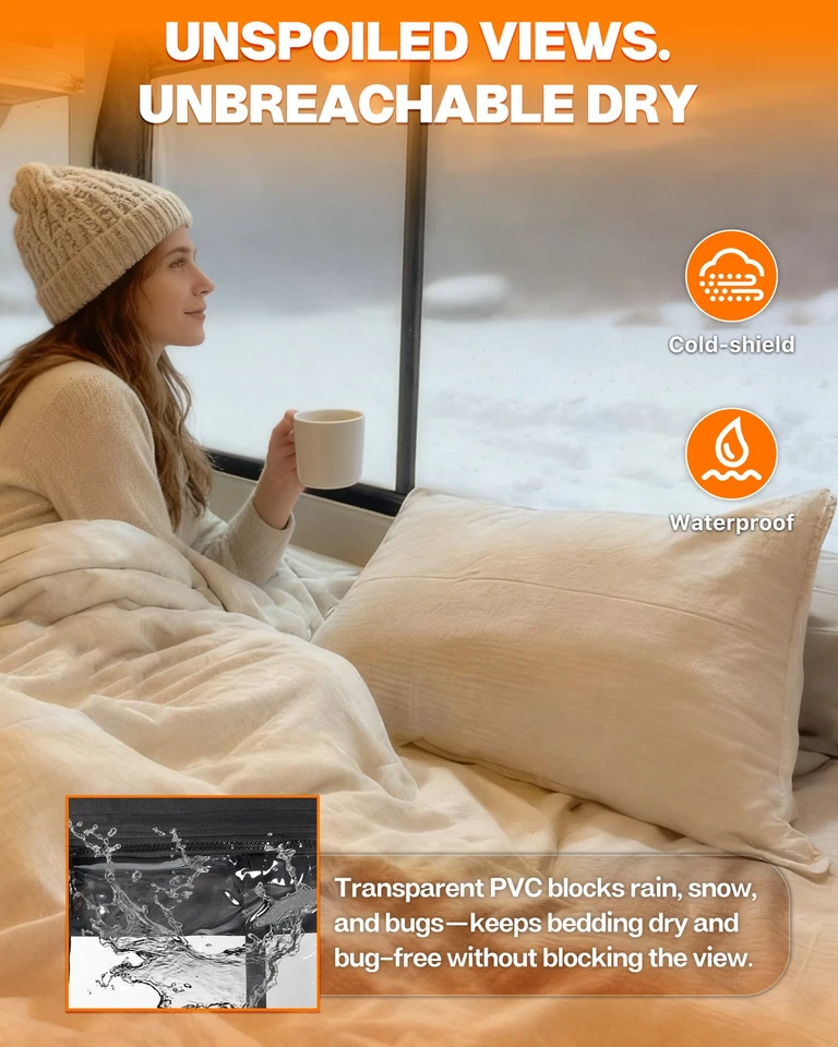 Van Chill Curtain Fit Ford Transit 2015-2025 Mid High Roof Sliding Door Thermal - Image 3 of 4