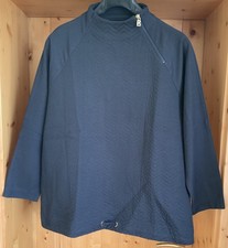 BOGNER Pullover Zip-Troyer XL 44 Dunkelblau Z...