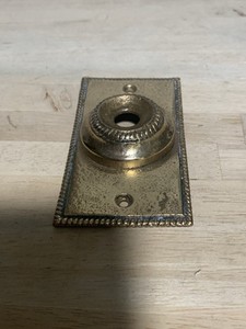 Vintage Brass Doorbell Cover. Likely 1900-1920. 4”x2”