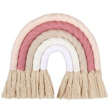 Rainbow Wall Hanging - Handmade Macrame Wall Art for Nursery  Kids Room Decor