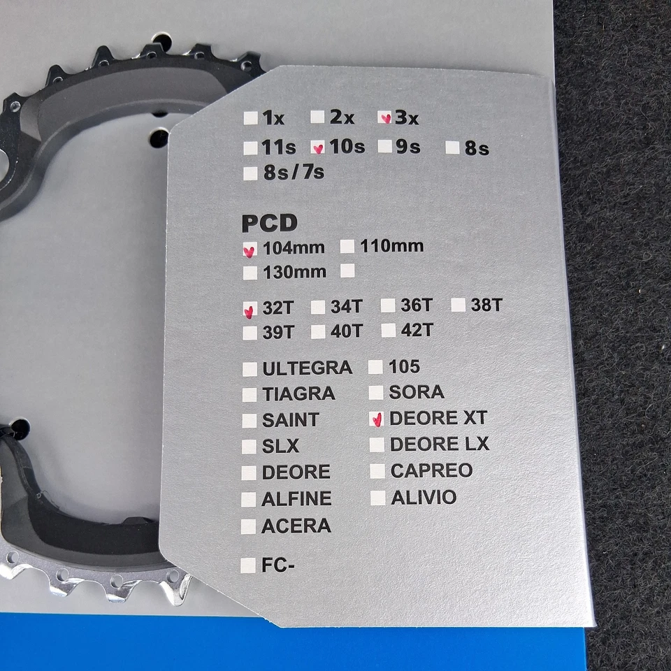 Plato Shimano Deore XT FC-M770-10 104mm BCD 4 Brazos Tipo B 32T-AE - NUEVO Foto 2 de 4