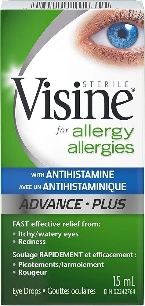 Visine Antihistamine Advance Allergy Eye Drops, 15 ml duty free we pay the tarif
