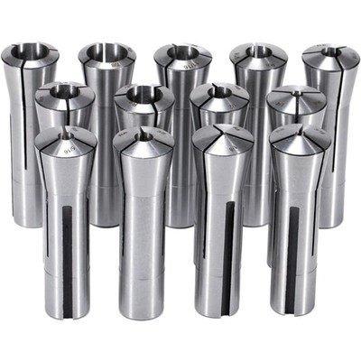 Precision R8 Collet Set, 13pcs, 1/8'' to 7/8'' Carbon Steel, Mill Collet Set, 7...