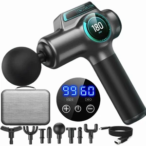 Mini Massage Gun Deep Tissue Percussion Muscle Massager Rechargeable Heads Kit