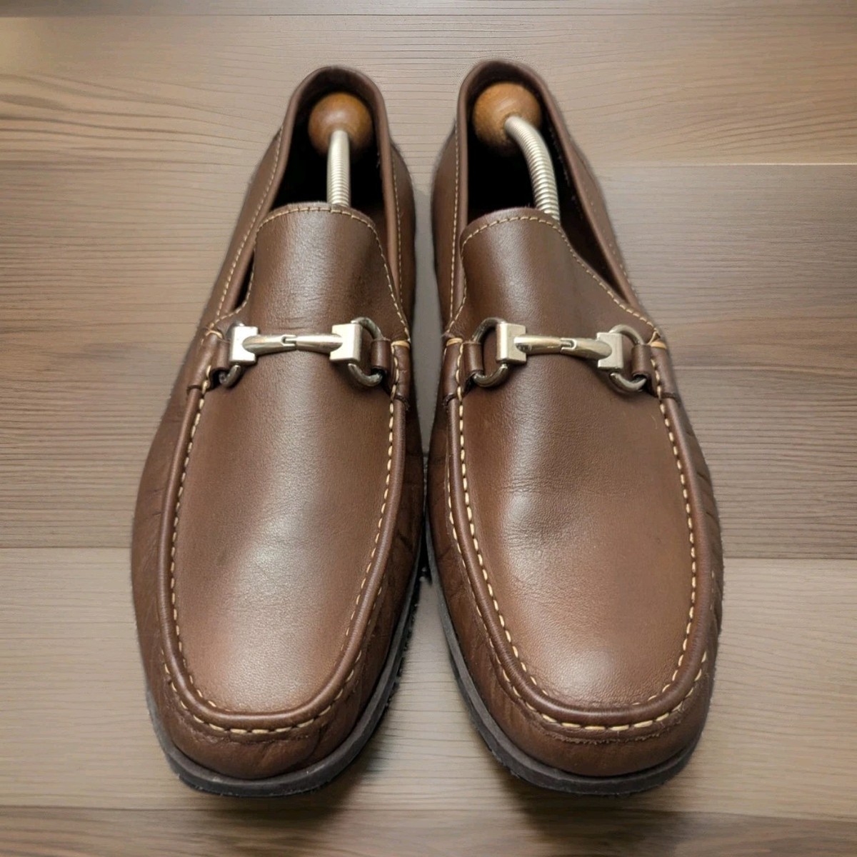 Sandro Moscoloni Men\'s Brown Leather Loafers Sandro Moscoloni Antoine Penny Loafer Nobuck, Size 10D  main image 3