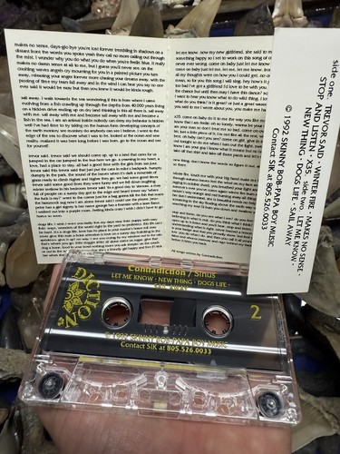 1992 CONTRADICTIONS SINUS DEMO ROCK CASSETTE RARE UNDERGROUND - Imagen 5 de 6