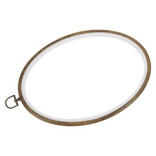 Embroidery Hoop Frame 11x8" Oval Imitated Wood Cross-Stitch Art Craft Ring