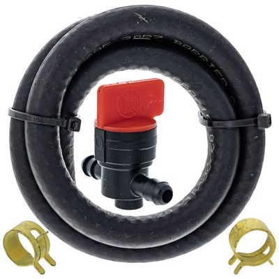 #ad SureFit Engine Gas Shut Off Valve Kit with Fuel Line and Clamps Universal Fit $6.95
