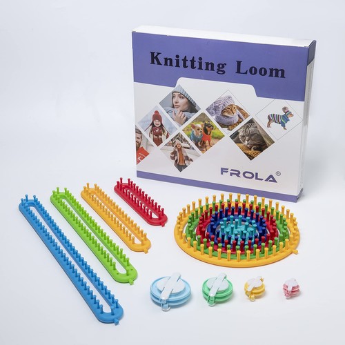 Knitting Loom Craft Kit - Long Knitting Loom and Round Knitting Loom - Includ - Picture 2 of 7