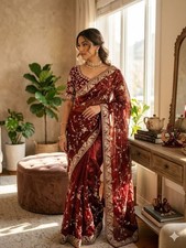 Saree Blouse Bollywood Party Wear Indian Pakistani New Sari Wedding Designer