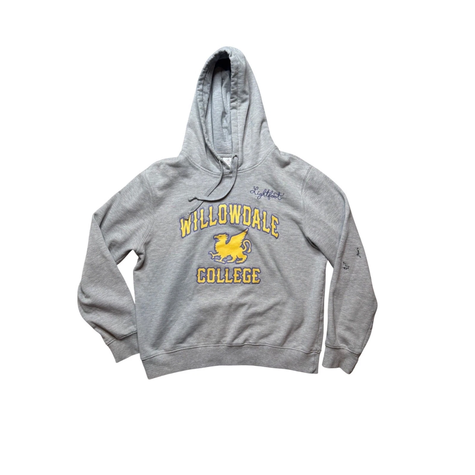 Disney Pixar Onward Willowdale College Lightfoot Hoodie Grey Mens Medium