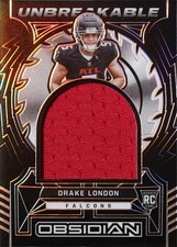 2022 Panini Obsidian - Unbreakable Material #UN-DLO Drake London /125 VG