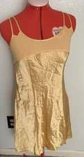 Victoria’s Secret Gold 100% Silk Slip Nightgown Nighty Lingerie Sz S