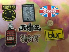 Alternative Rock Stickers Lot of 7- Nirvana, Oasis, Joy Division, Blur, Sl - New