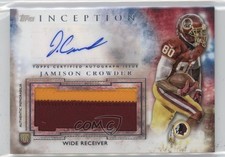 2015 Topps Inception Jamison Crowder #AJP-JC Jumbo Patch Auto 03xg