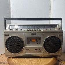 Vintage SONY CFS-45 AM/FM Boombox Cassette Player Recorder Tested Works READ