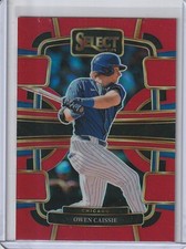 2024 Panini Select Baseball Concourse Red Prizm Owen Caissie 115/149