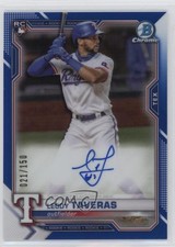2021 Bowman Chrome Rookie Blue Refractor 21/150 Leody Taveras #CRA-LT Auto p2h