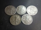 5 Different Walking Liberty Silver Half Dollars