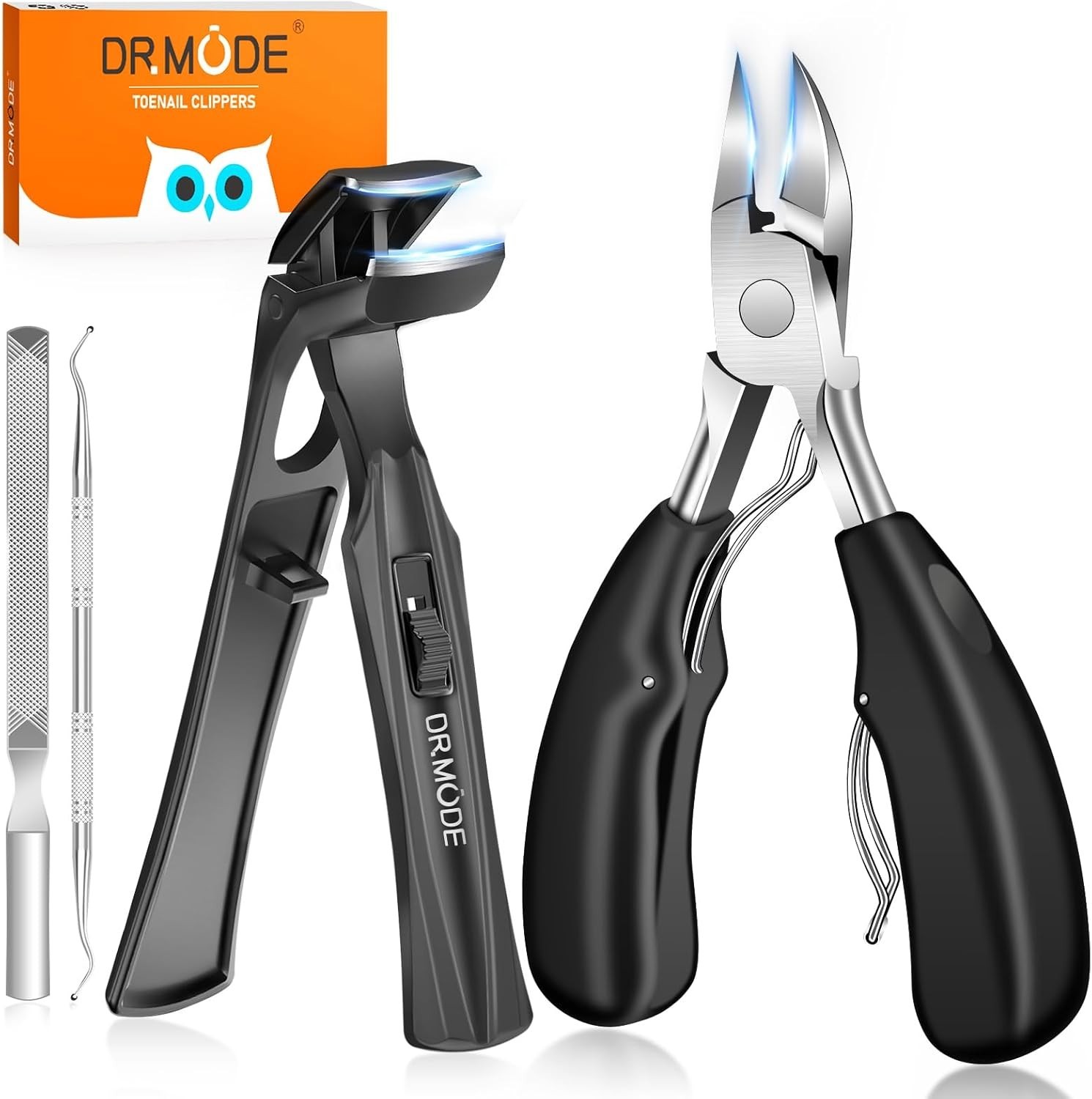 Curved Blade Toenail Clippers with Wide Jaw - Ideal for Thick and Ingrown Nails