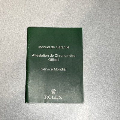 ROLEX   Manuel De Garantie Service Mondial Booklet Official Product