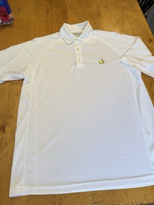 Masters Collection Golf Polo Shirt Mens Medium White Polyester Augusta National