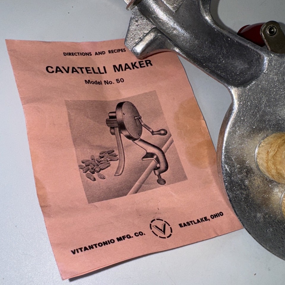 Usa Ohio Machine à Pâtes Vintage Vitantonio Modèle N°50 - Pour Cavatelli - Boîte D'origine USA Cafetiere Expresso