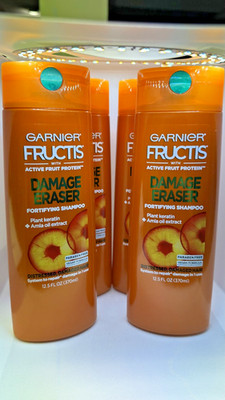Garnier Fructis Damage Eraser Shampoo Peach 12.5 Oz. Case of 6 factory sealed  
