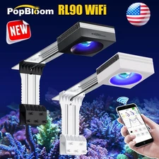 PopBloom RL90 WiFi Reef LED Aquarium Light Full Spectrum Reef Coral Tank Arm Kit