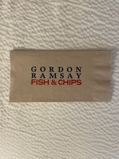 Gordon Ramsey Fish & Chips Napkin From Reno USA New